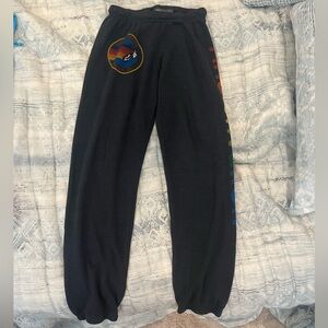 AVIATOR NATION LOGO SWEATPANTS BLACK